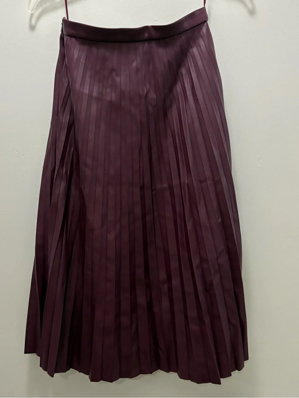 bagatelle Pleated Midi Skirt in Plum